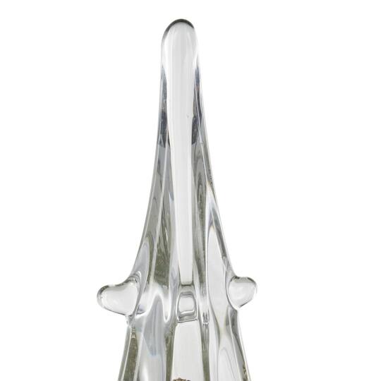 Gold & Clear Decorative Glass Sculpture Set